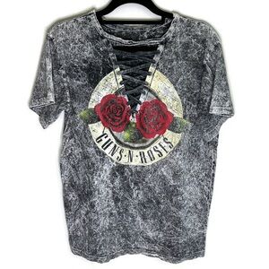 Women's Guns N Roses Acid Wash Graphic T-Shirt Size Small (GUC)